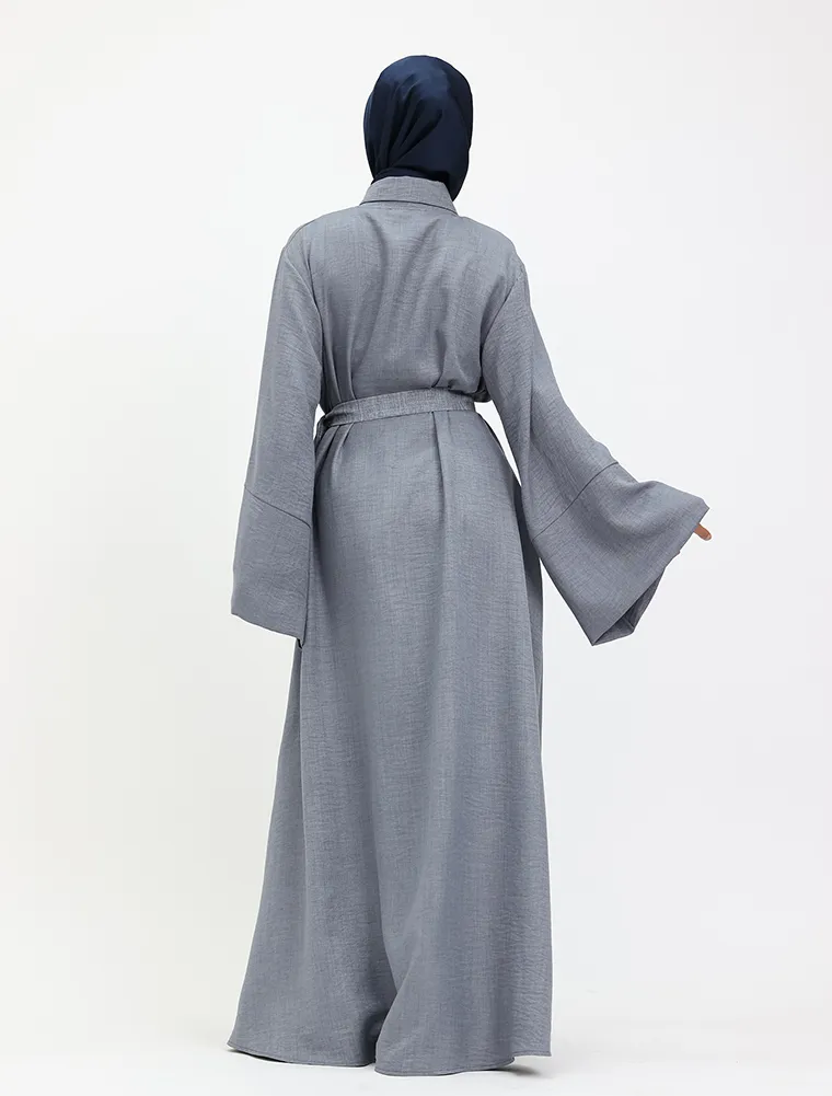 Denim Linen Feel Collar Shirt